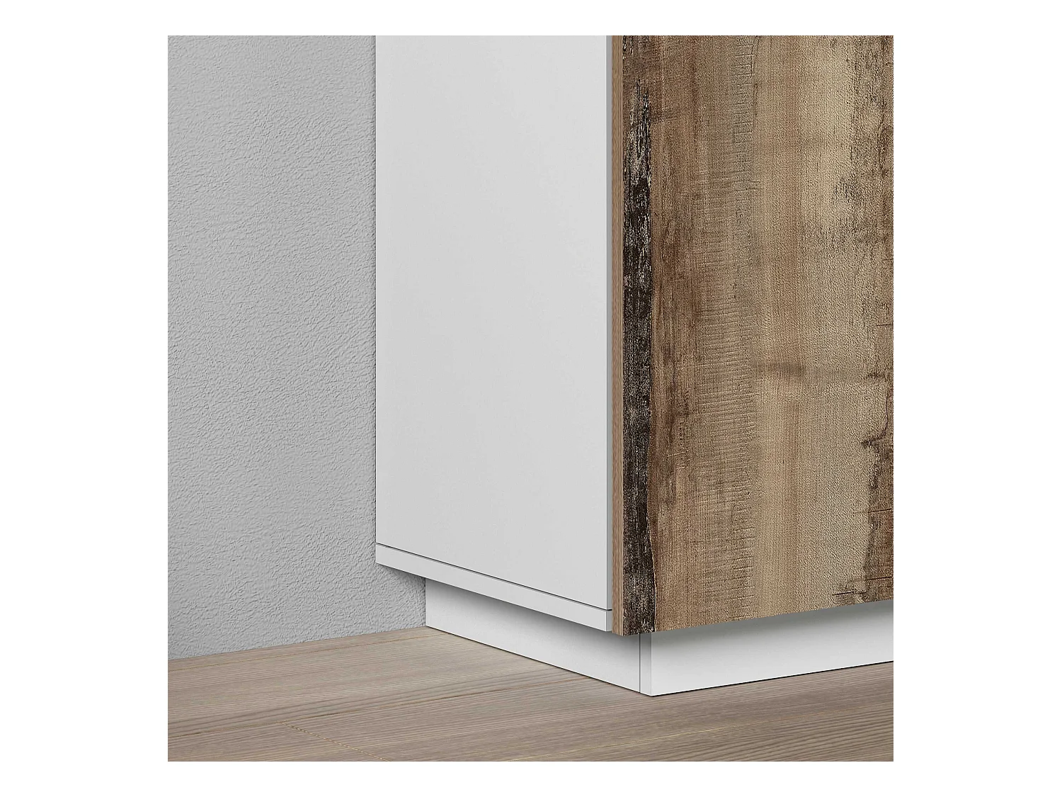 Armadio multiuso Easy a 2 ante bianco opaco e acero 79,20x38x166 cm