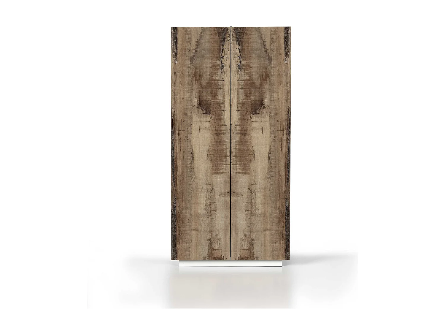 Armadio multiuso Easy a 2 ante bianco opaco e acero 79,20x38x166 cm