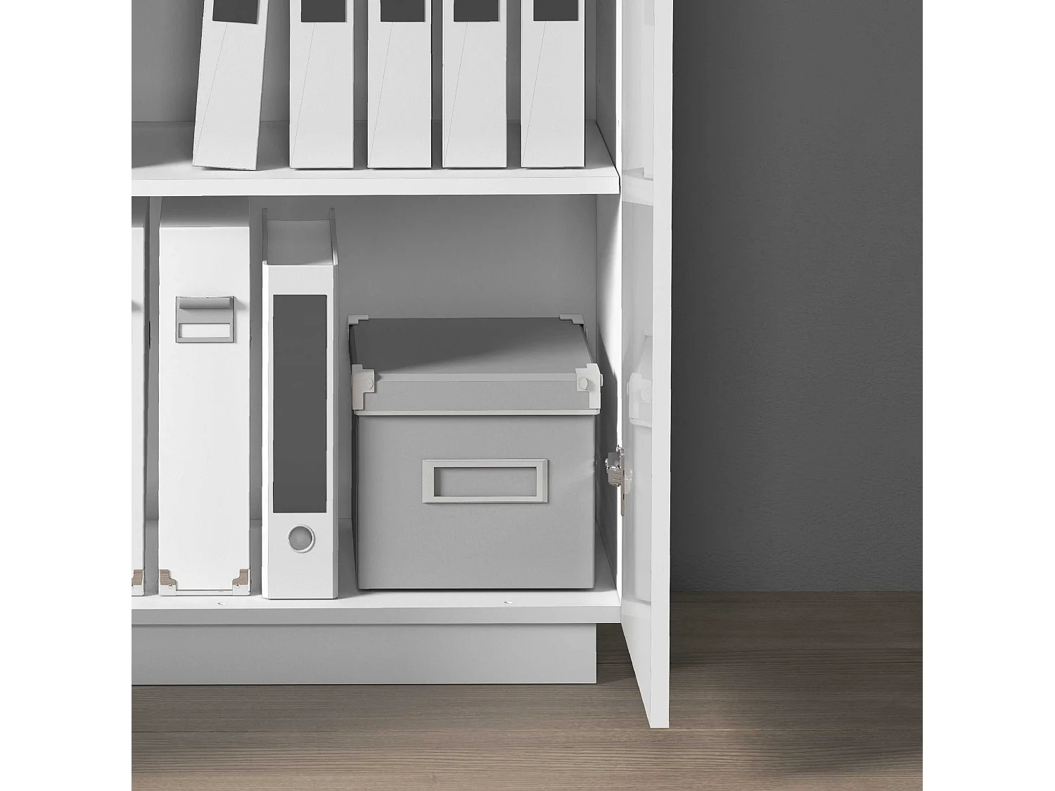 Armadio multiuso Easy a 2 ante bianco lucido 79,20x38x86 cm