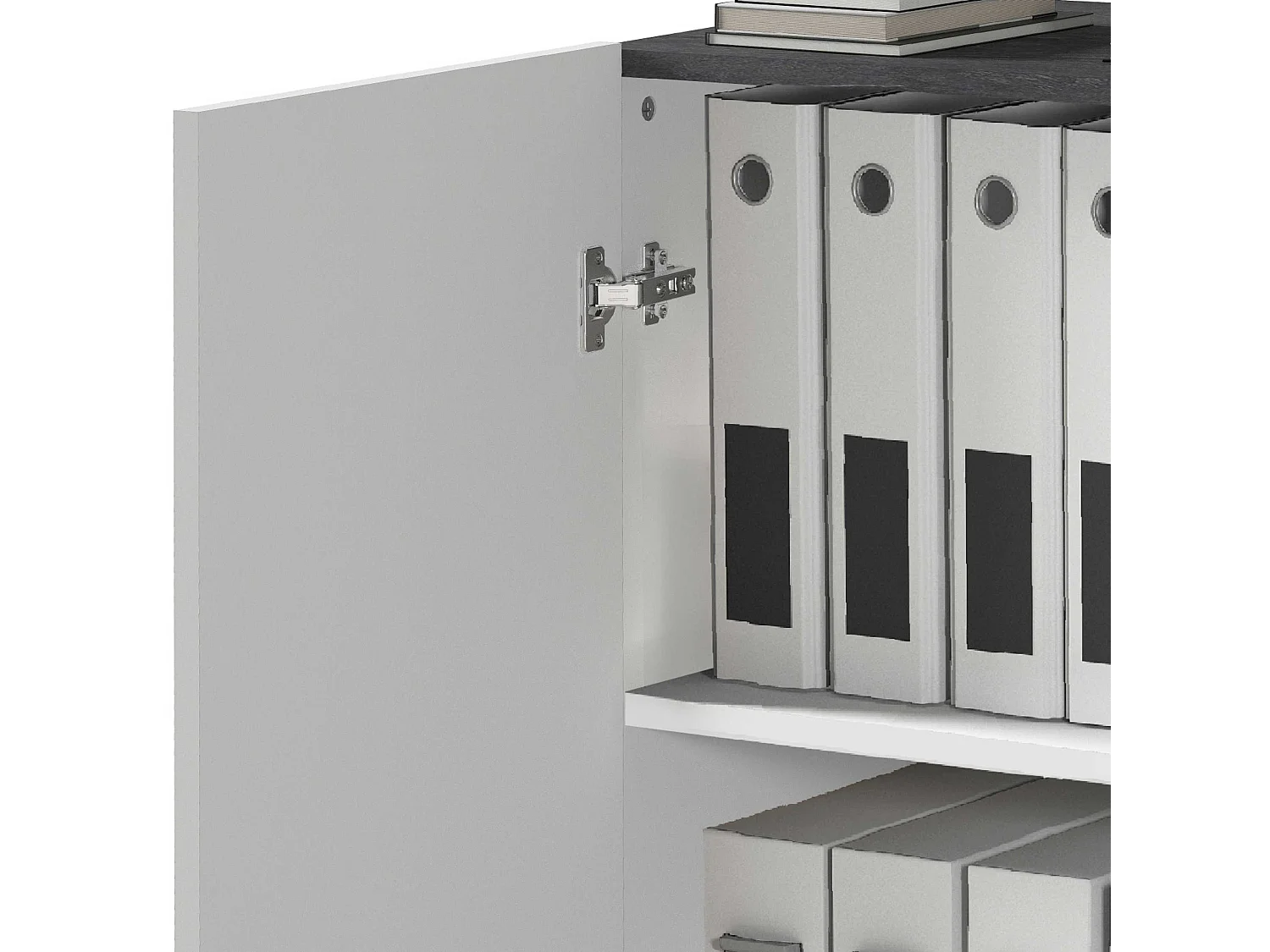 Armadio multiuso Easy a 2 ante report e bianco opaco 79,20x38x92,5 cm