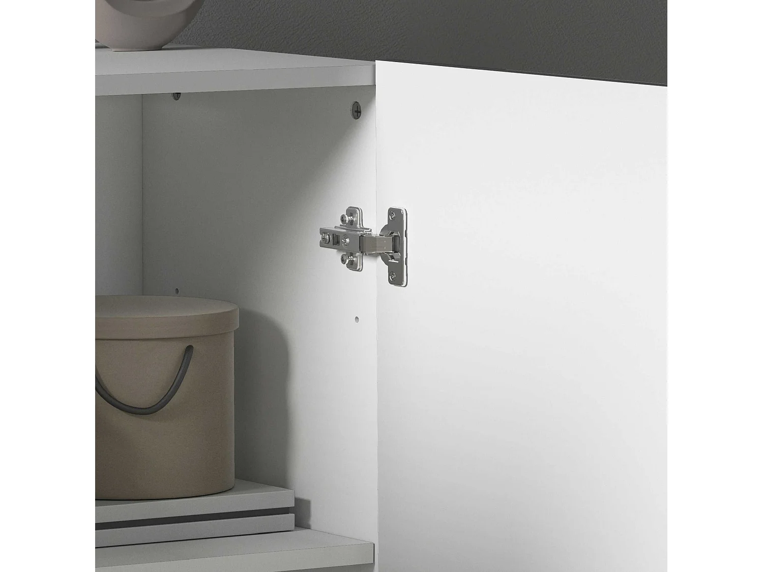 Armario multiusos Easy con 2 puertas blanco mate 79,20x38x86 cm