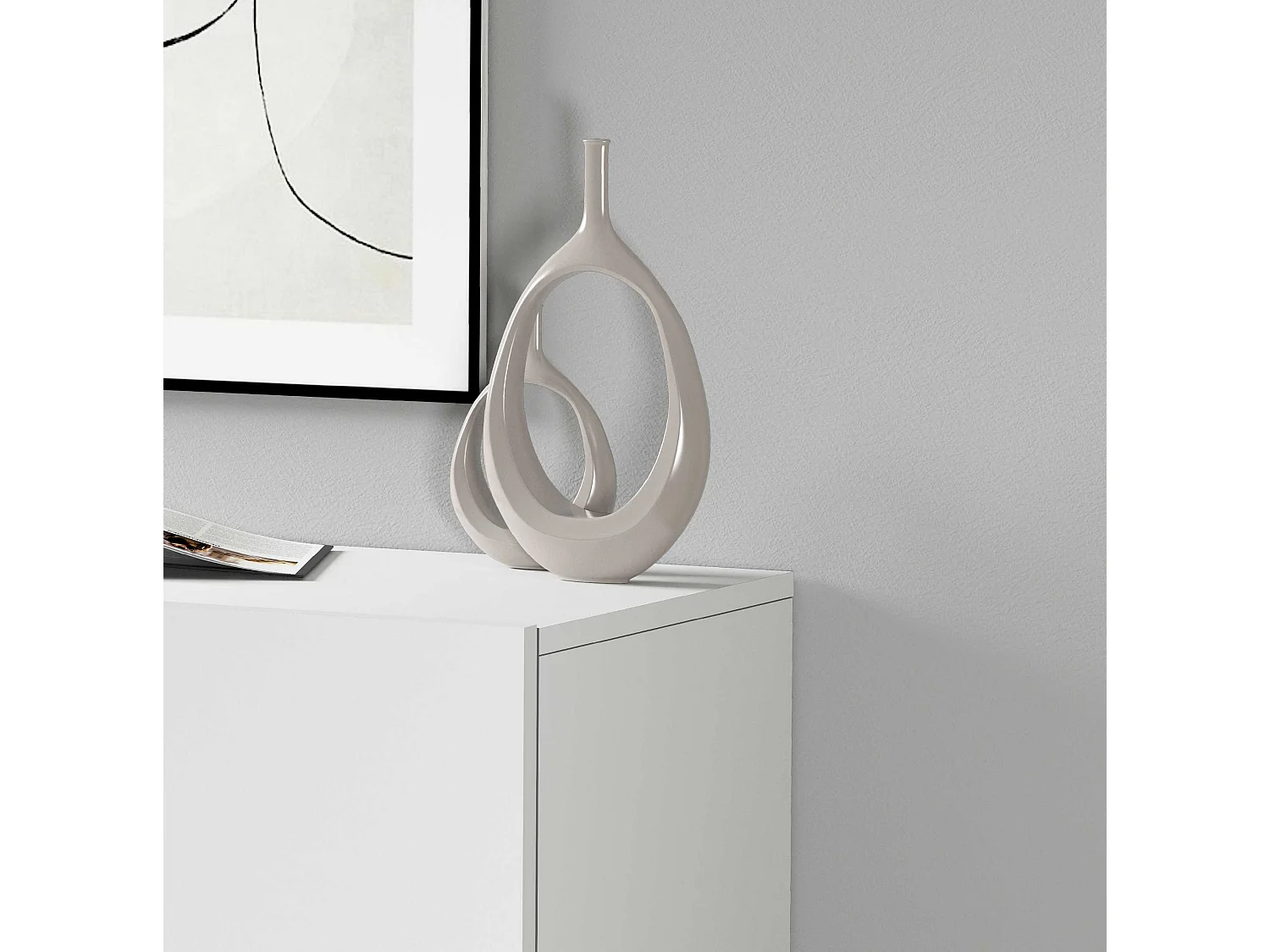 Armario multiusos Easy con 2 puertas blanco mate 79,20x38x86 cm