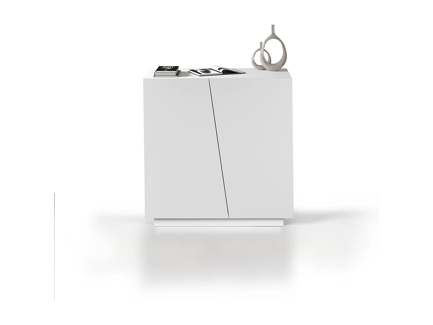 Armario multiusos Easy con 2 puertas blanco mate 79,20x38x86 cm