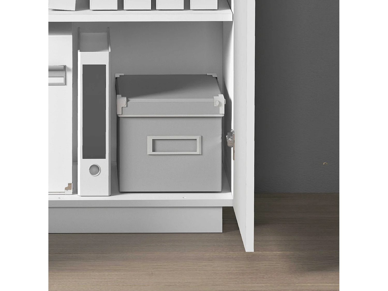 Armario multiusos Easy con 2 puertas blanco mate 79,20x38x86 cm