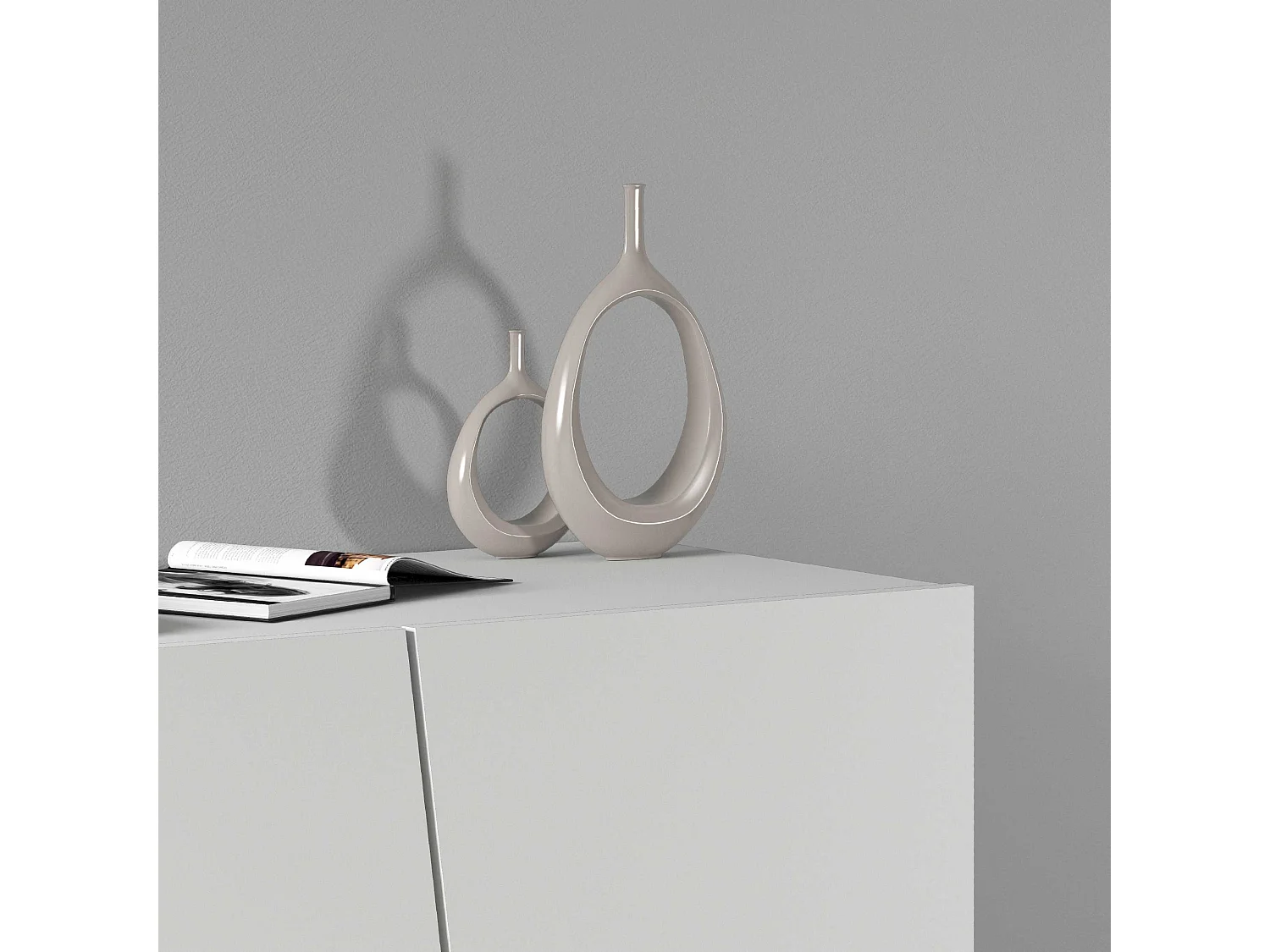 Armario multiusos Easy con 2 puertas blanco mate 79,20x38x86 cm