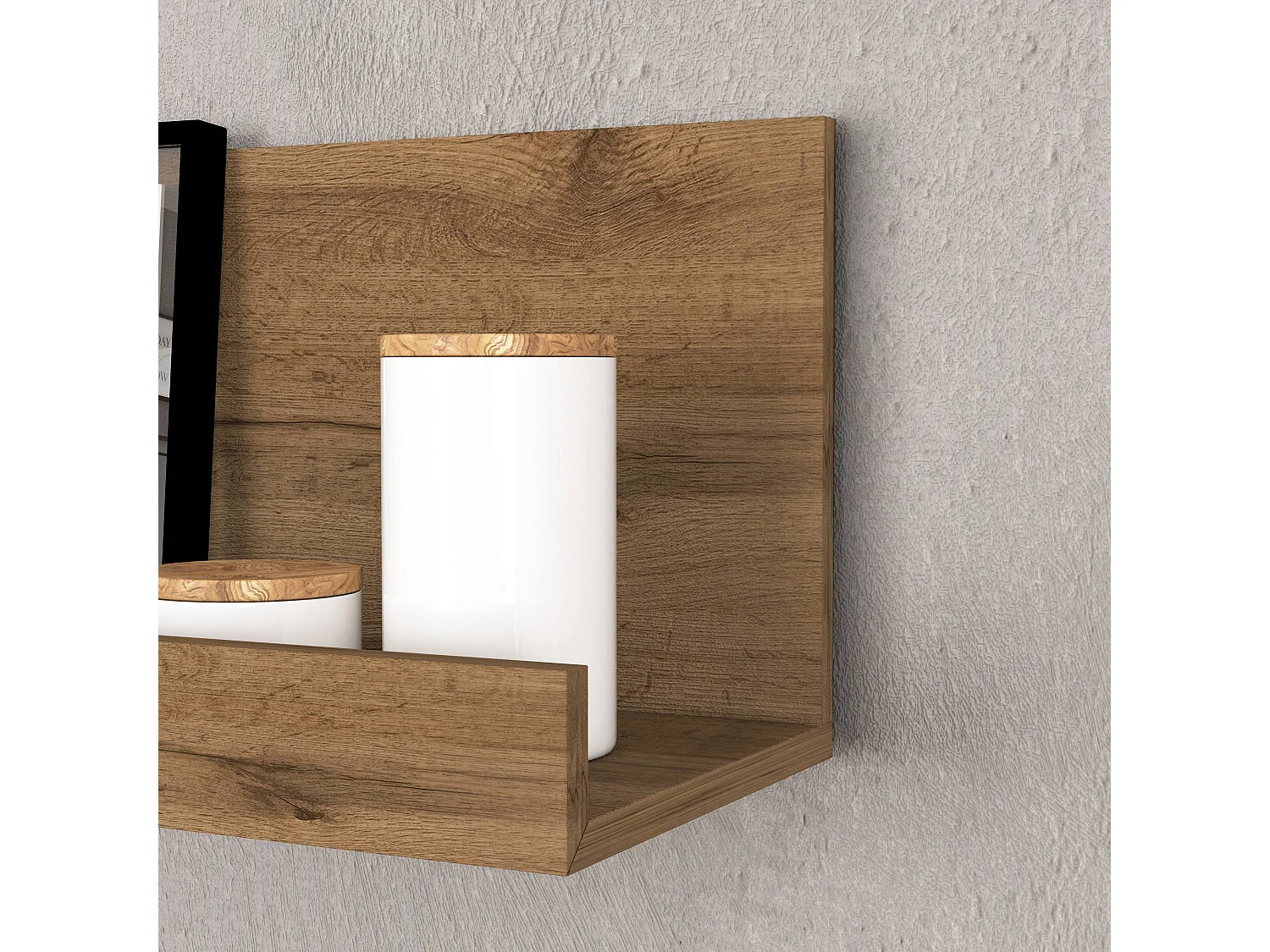 Parete attrezzata Chronos set soggiorno antracite opaco e rovere 180/260x40 cm