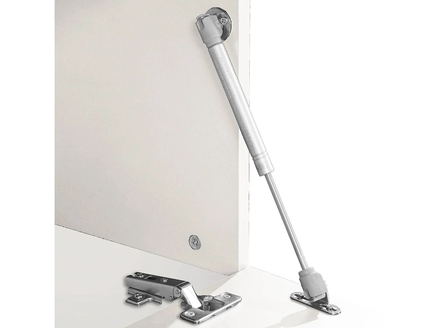 Parete attrezzata Chronos set soggiorno bianco lucido e rovere 180/260x40 cm