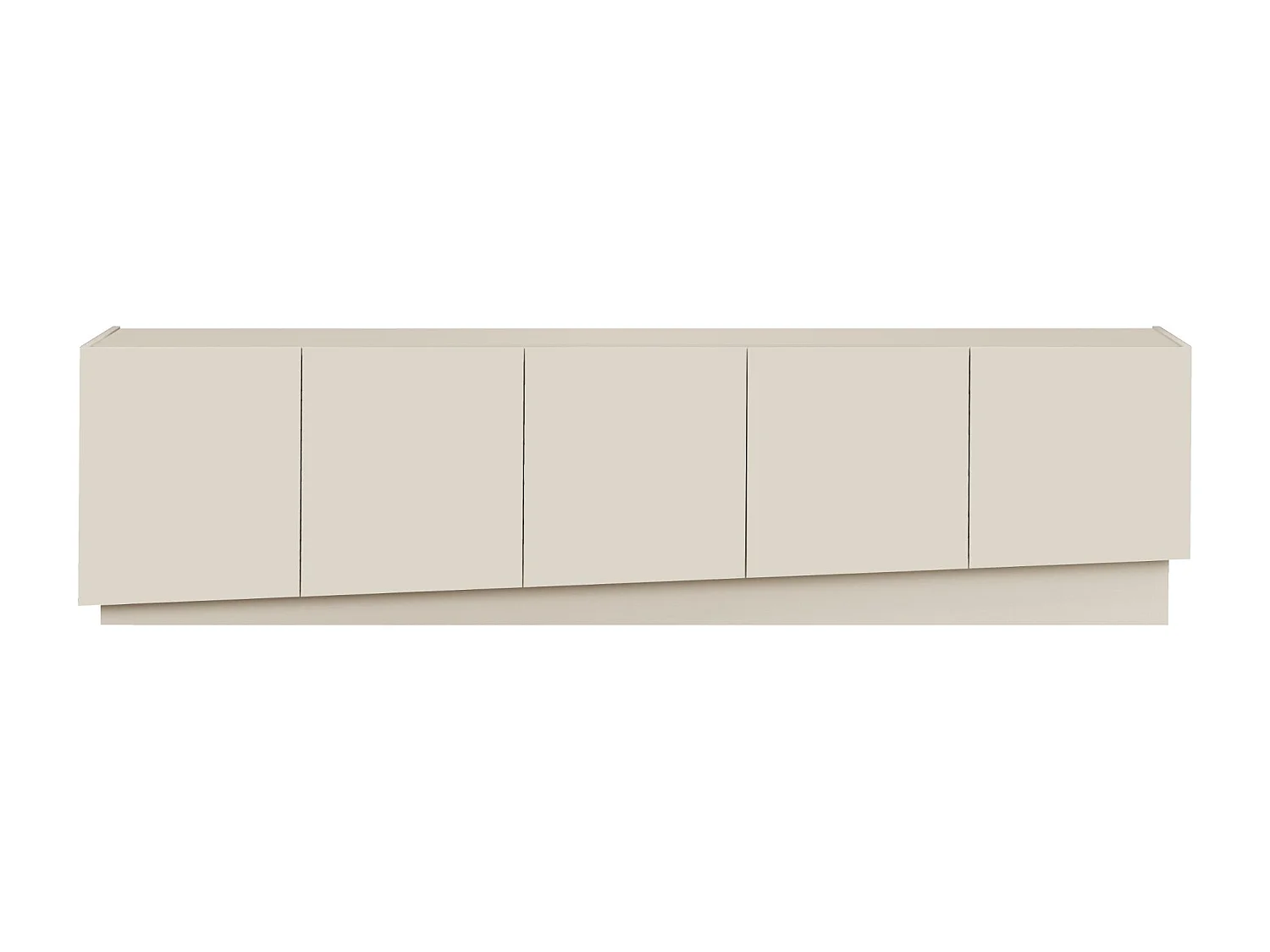 Mobile porta TV Vela con 5 ante colore cashmere 225x35x60,4 cm