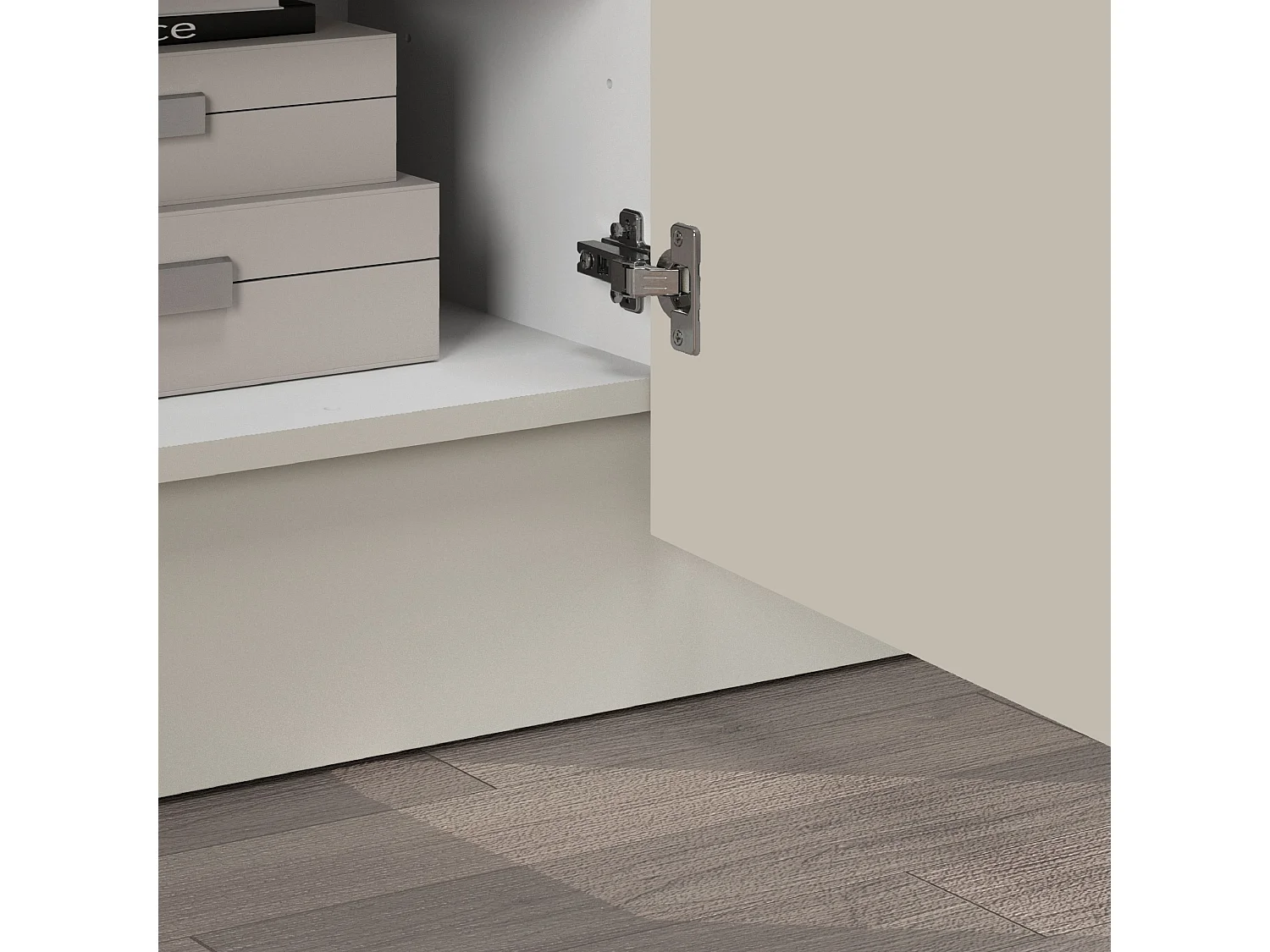 Mobile porta TV Vela con 5 ante colore cashmere 225x35x60,4 cm