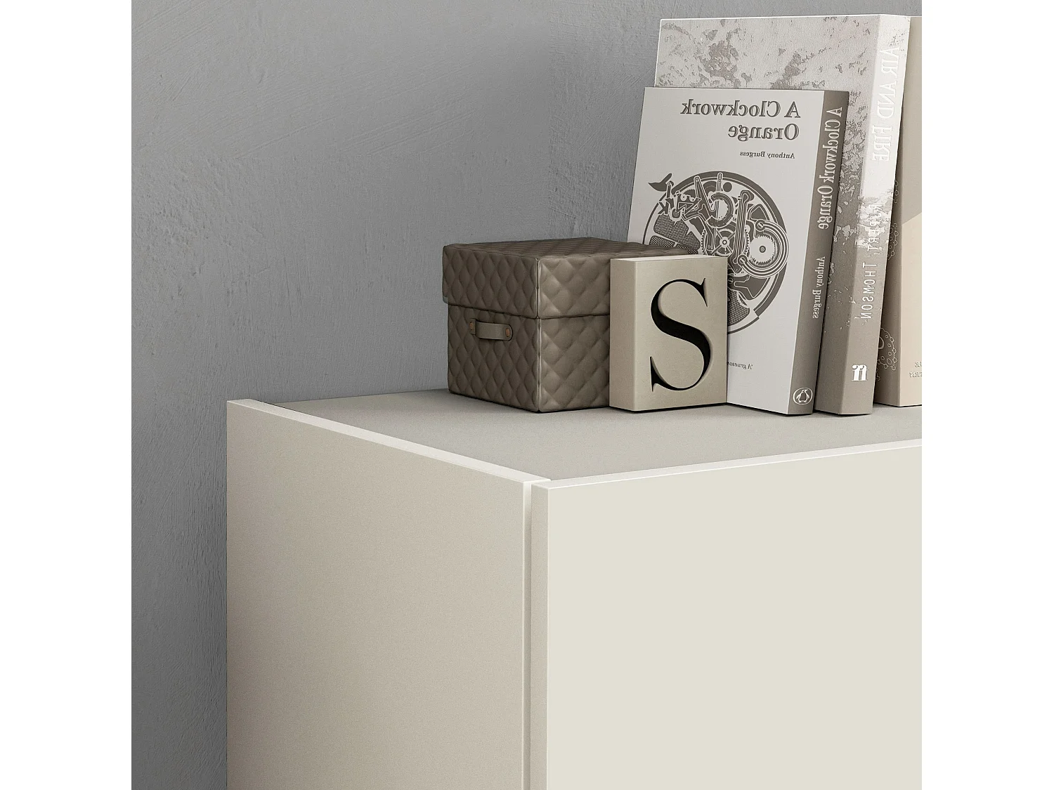 Mueble de TV Vela con 5 puertas color cachemira 225x35x60,4 cm