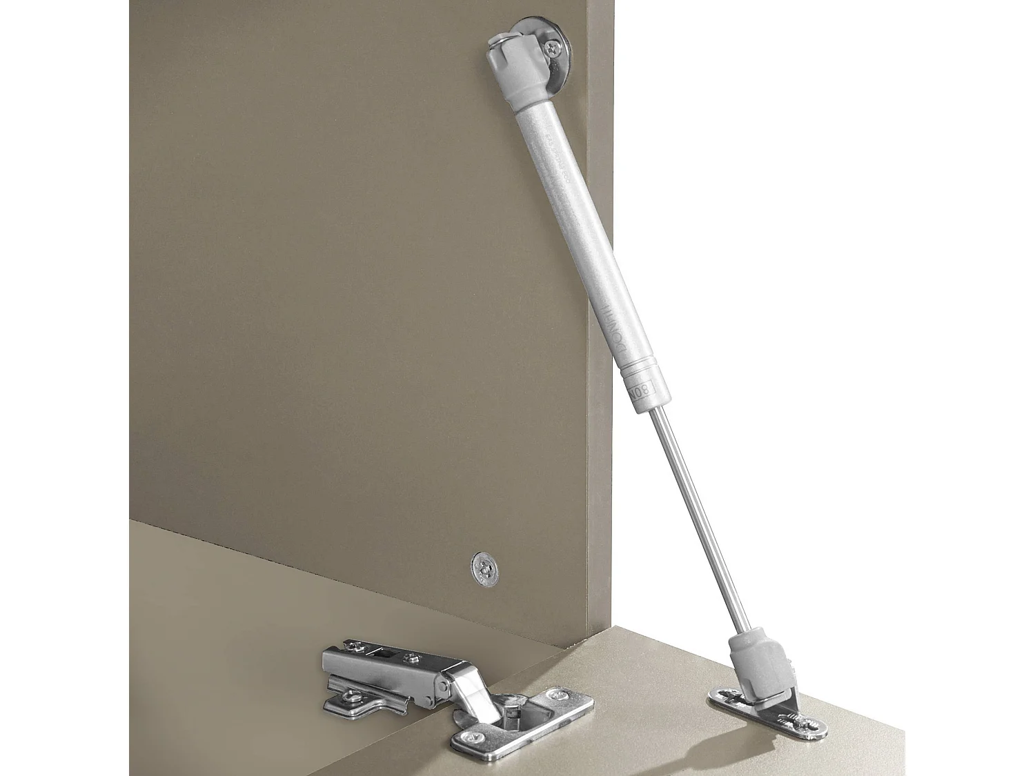 Parete attrezzata Chronos set soggiorno Tortora Opaco e Rovere 180/260x40 cm