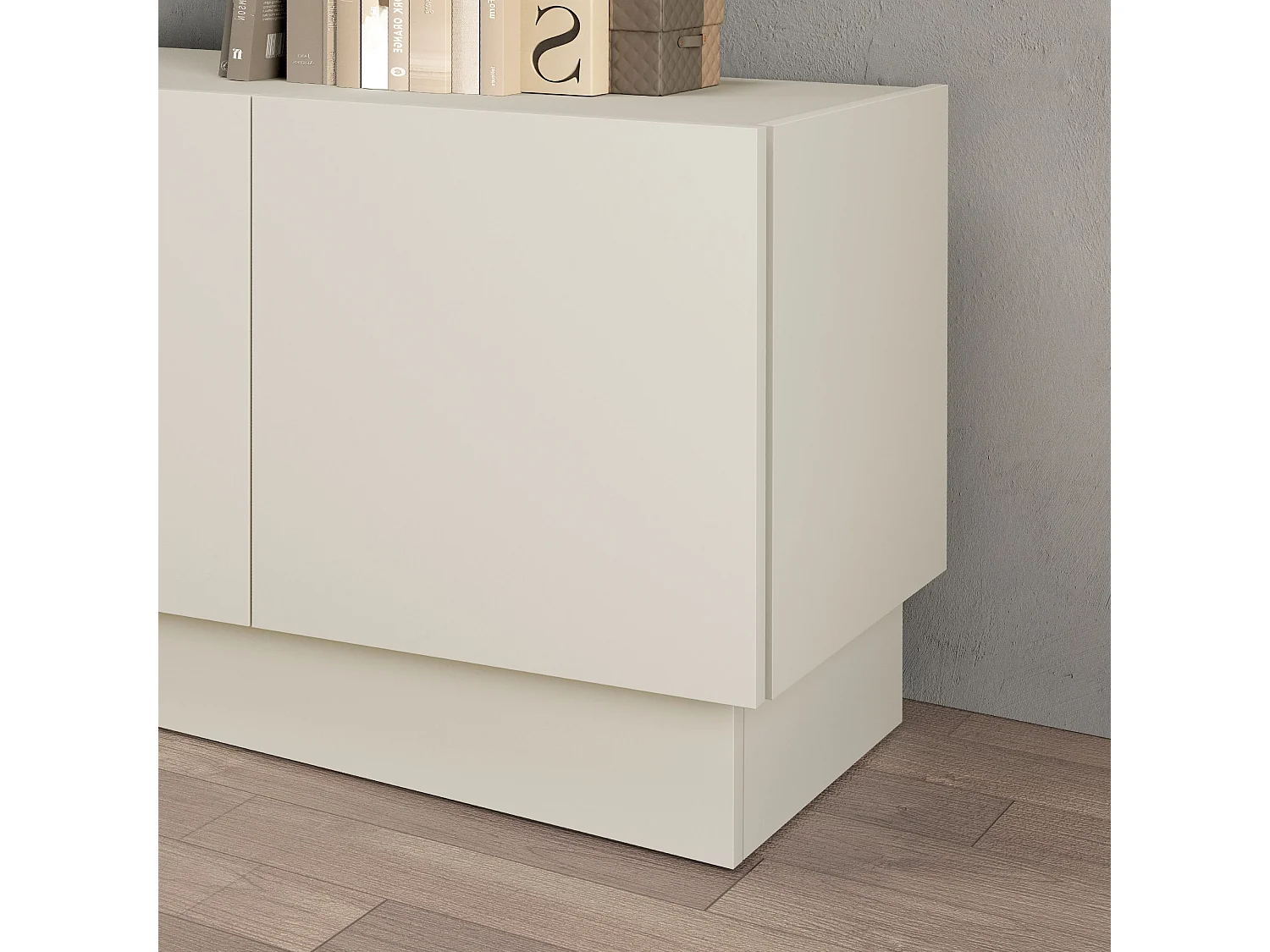 Mobile porta TV Vela con 4 ante colore cashmere 180x35x45,4 cm