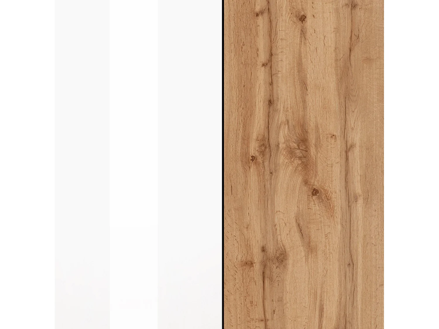 Parete attrezzata Chronos set soggiorno bianco lucido e rovere 180/260x40 cm