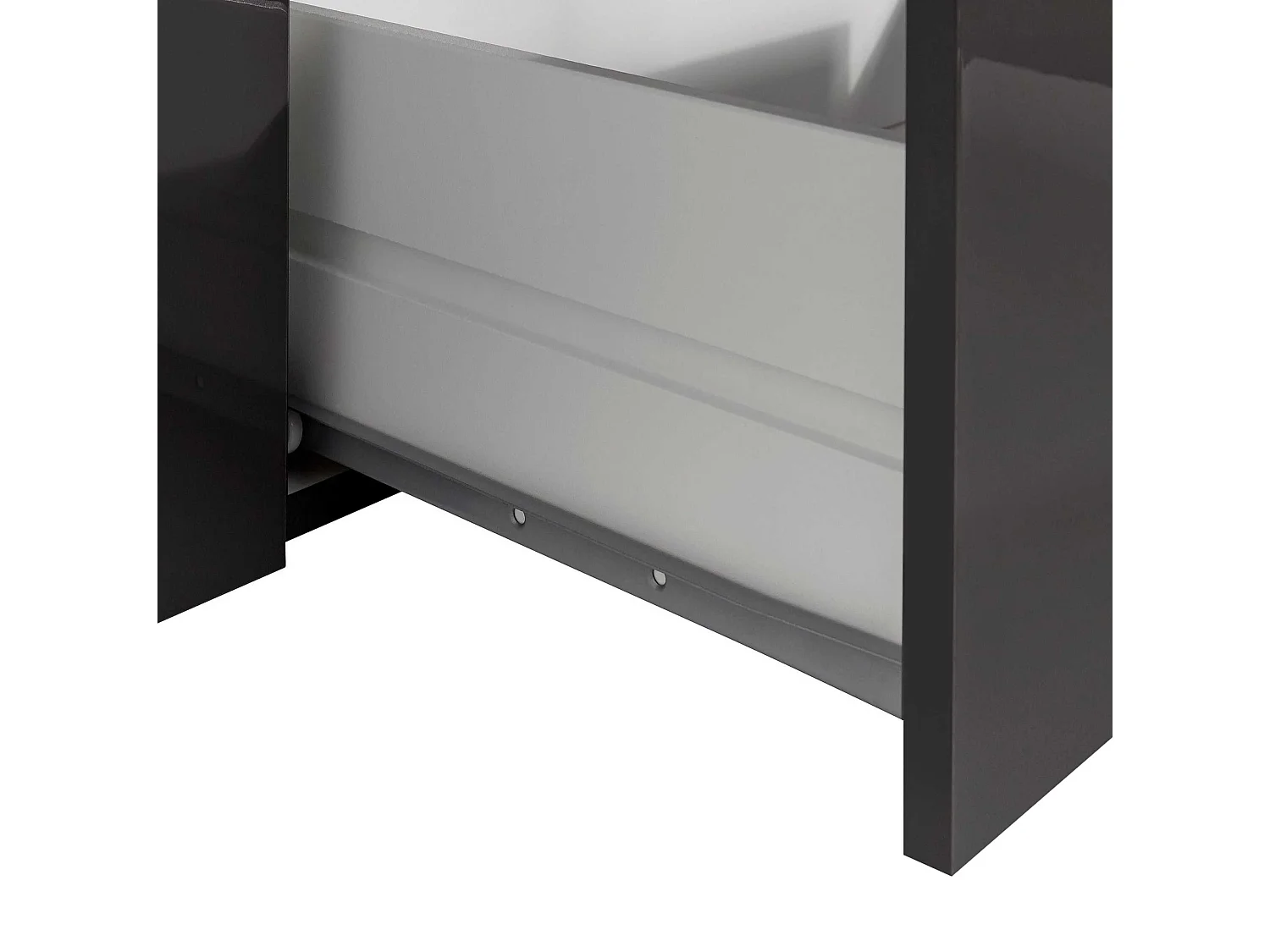 Mobile porta tv Magic a 2 ante e 1 cassetto antracite lucido 180x40x50 cm