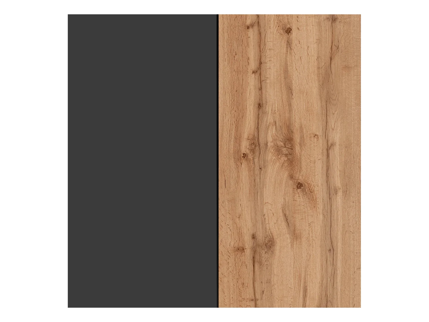 Parete attrezzata Chronos set soggiorno antracite opaco e rovere 190/350x40 cm