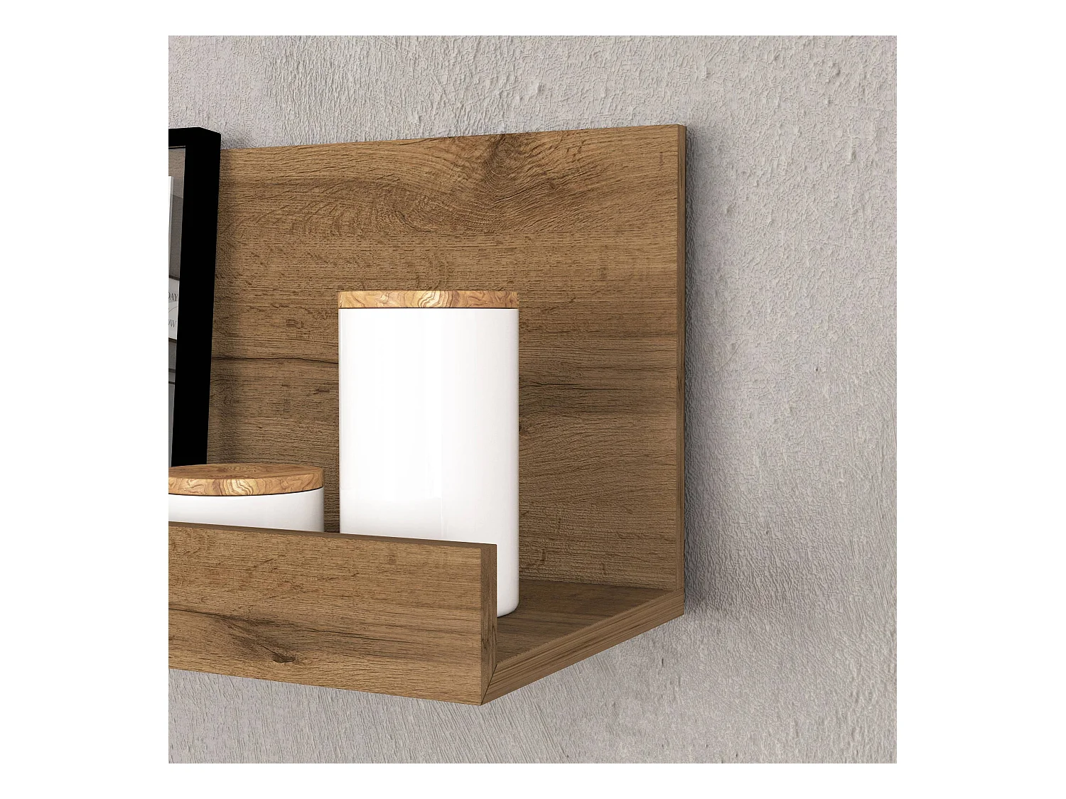 Parete attrezzata Chronos set soggiorno antracite opaco e rovere 190/350x40 cm