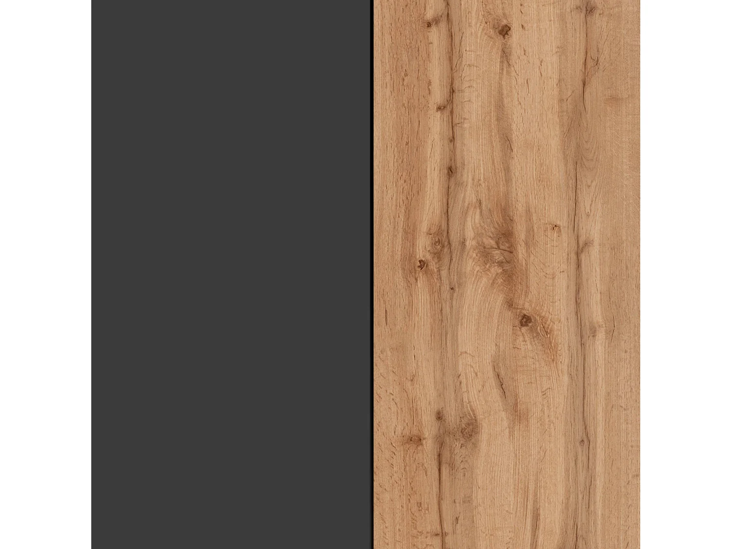 Parete attrezzata Chronos set soggiorno antracite opaco e rovere 190/350x40 cm