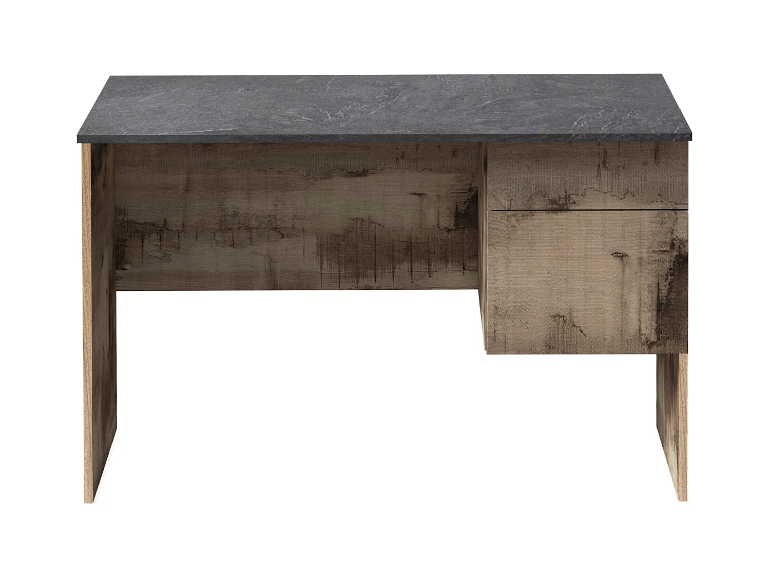 Scrivania Easy 1 anta e 1 cassetto acero e report 110x50x75 cm