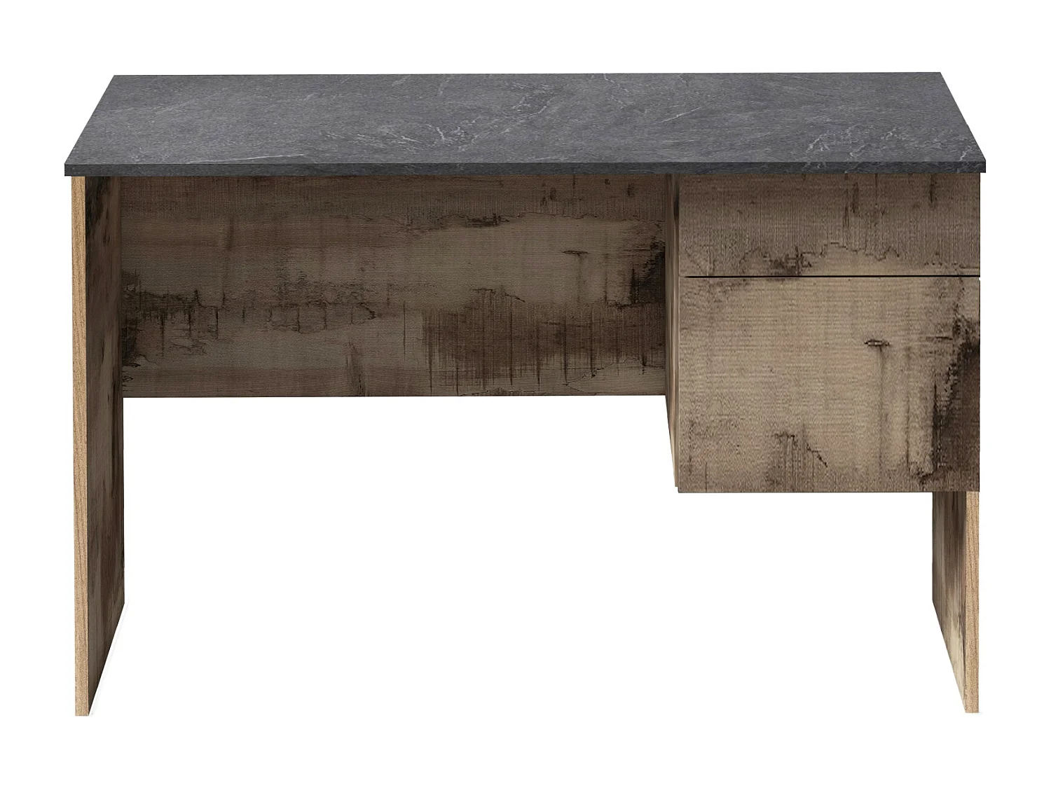 Scrivania Easy 1 anta e 1 cassetto acero e report 110x50x75 cm