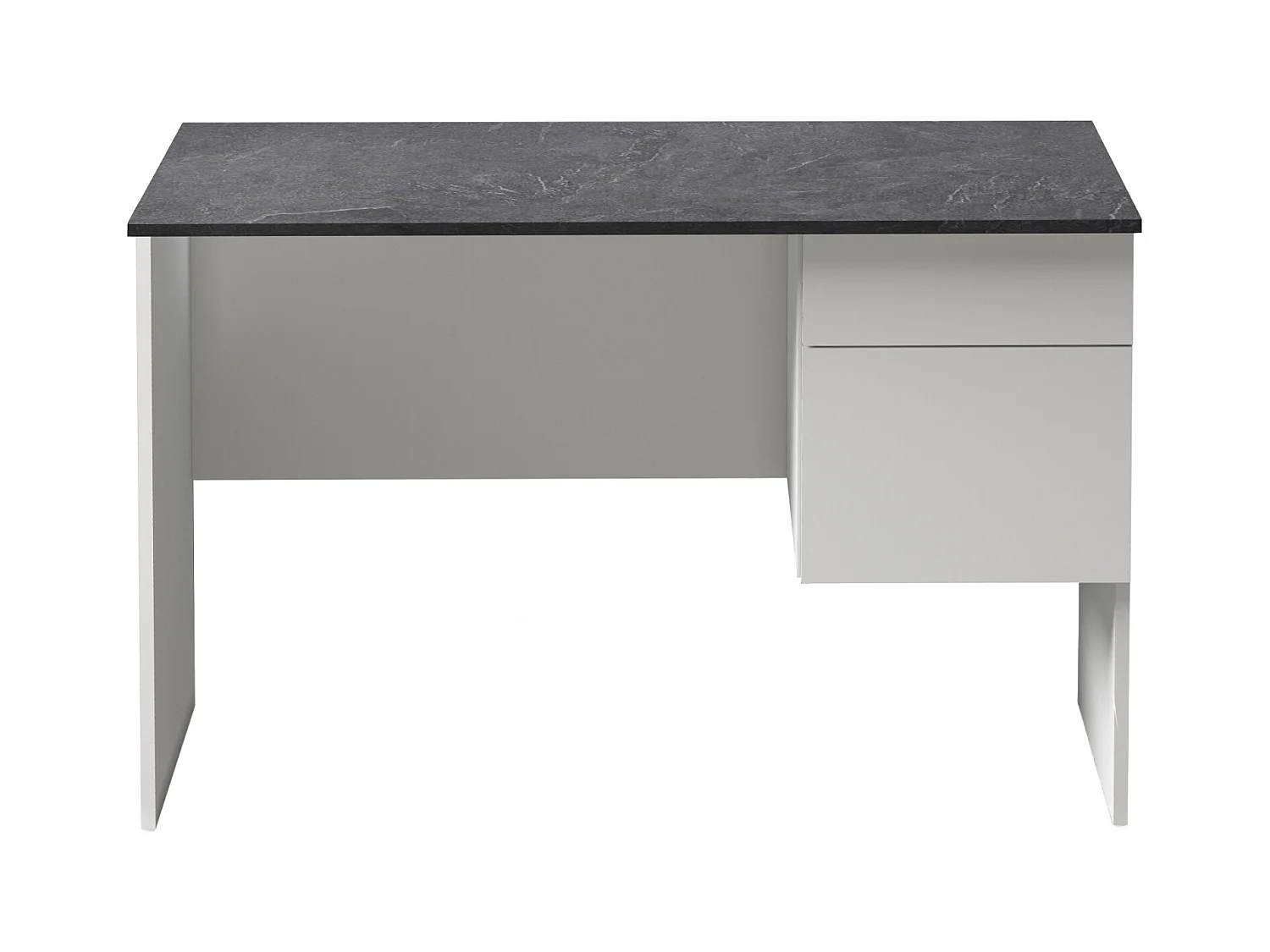 Scrivania Easy 1 anta e 1 cassetto report e bianco opaco 110x50x75 cm