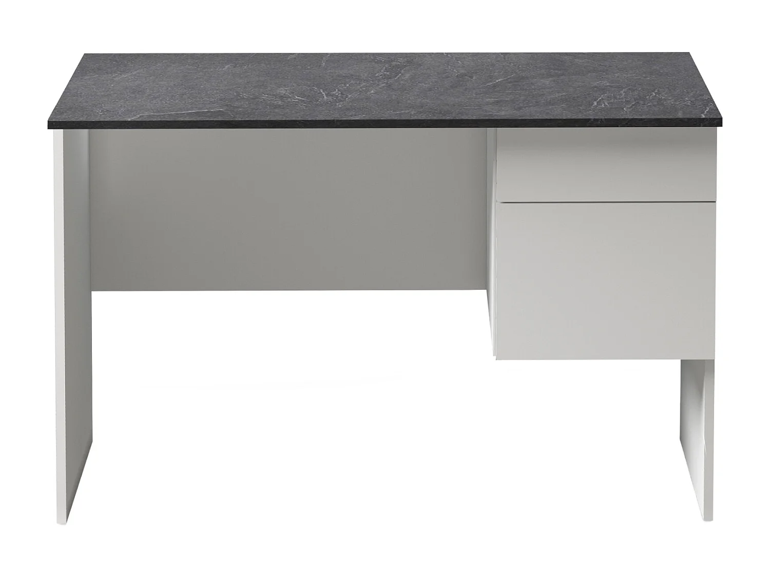 Scrivania Easy 1 anta e 1 cassetto report e bianco opaco 110x50x75 cm