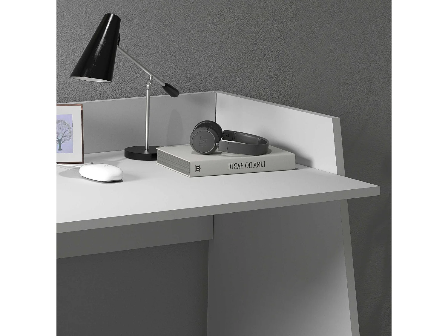 Scrivania Easy bianco opaco 100x50x75 cm