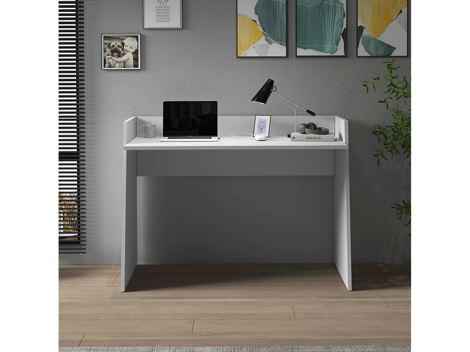 Scrivania Easy bianco opaco 100x50x75 cm