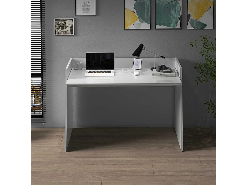 Scrivania Easy bianco lucido 100x50x75 cm