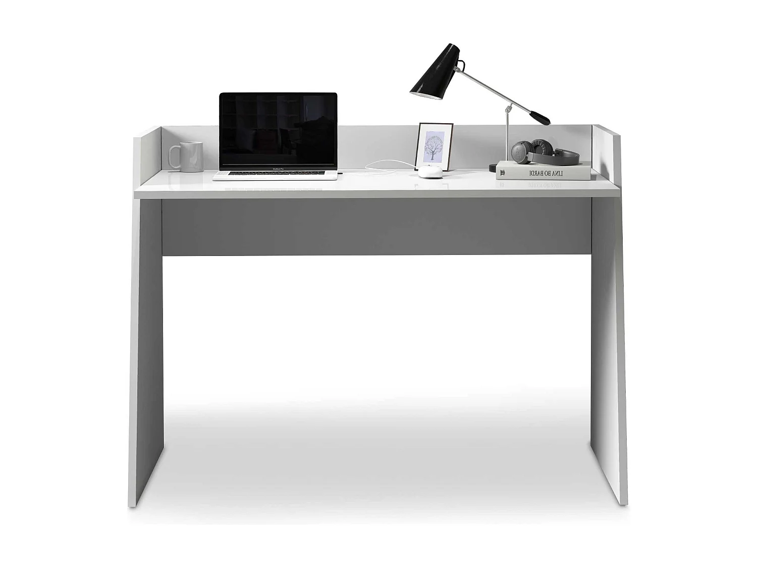 Scrivania Easy bianco lucido 100x50x75 cm