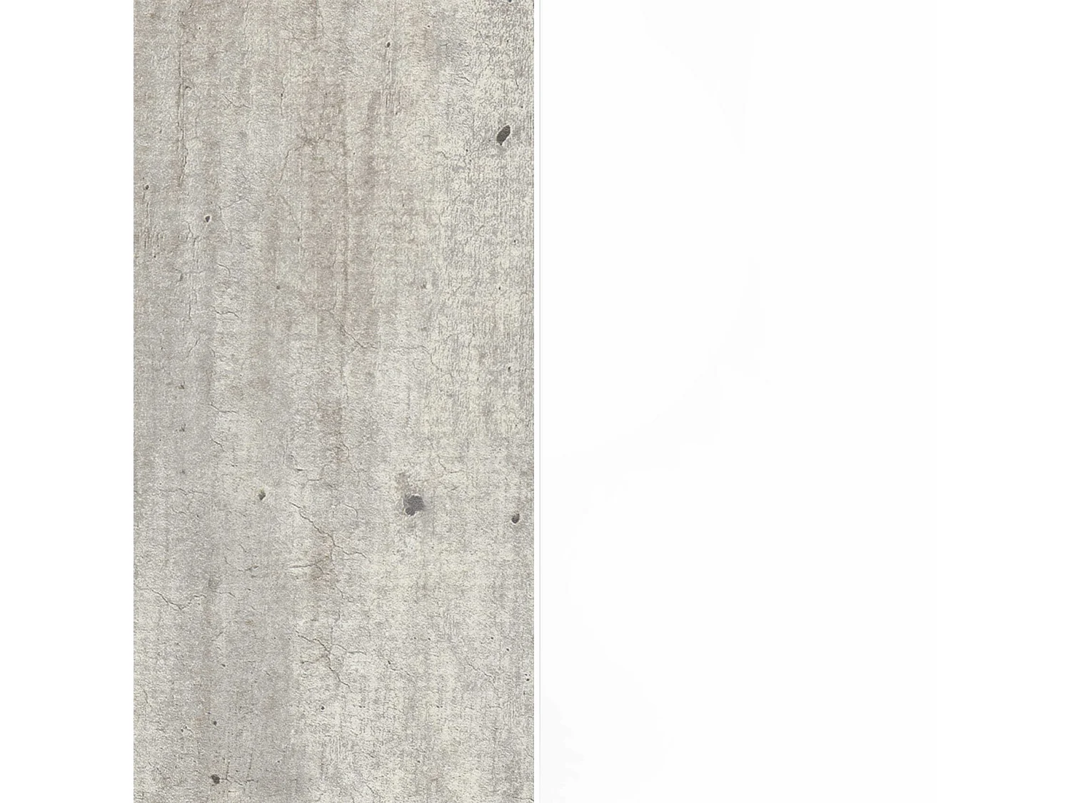 Scrivania Easy 1 anta e 1 cassetto bianco opaco e cemento 110x50x75 cm