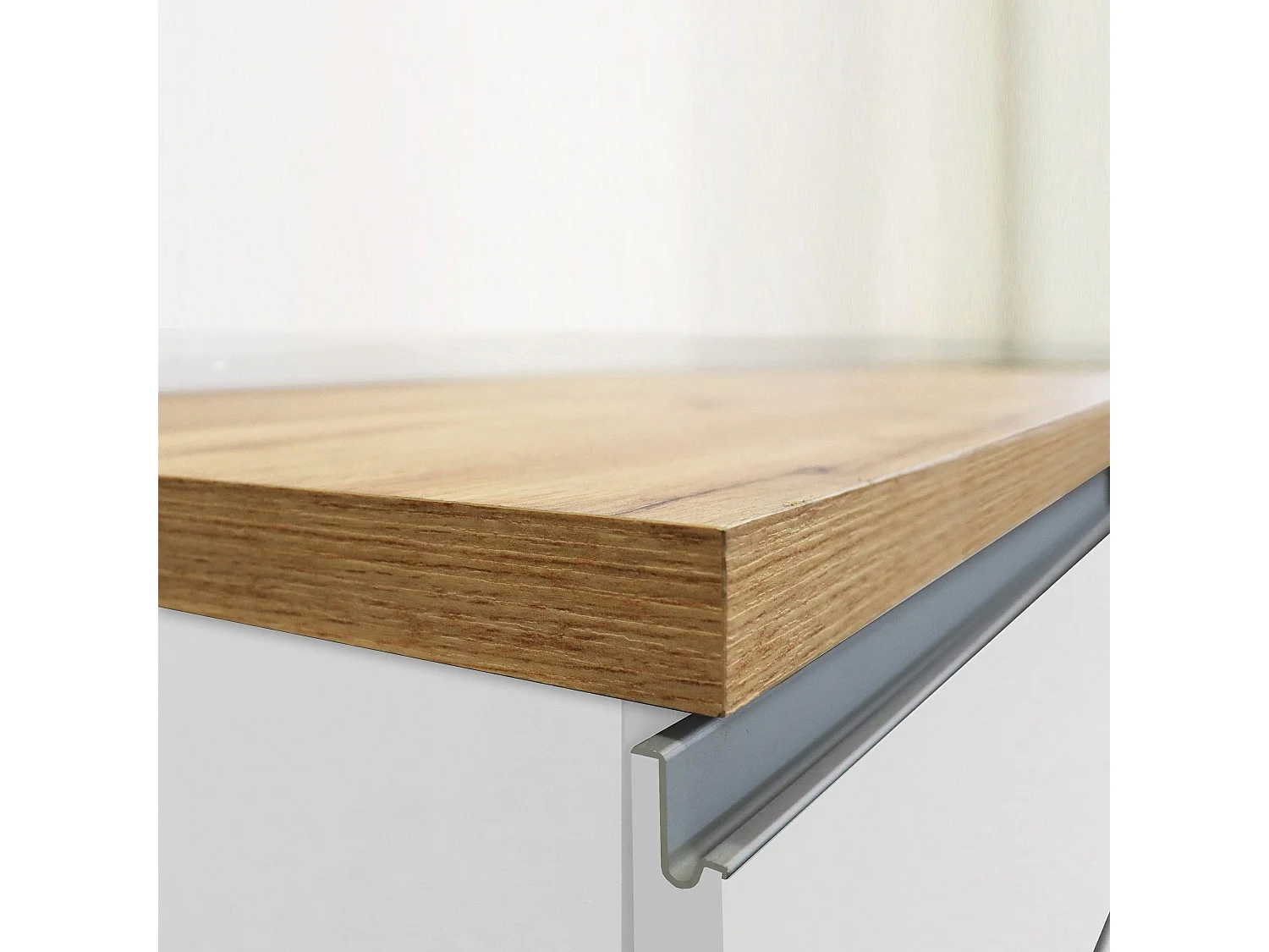 Isola da Cucina Effetto Legno Bianco Lucido/Rovere 168x90x91 cm