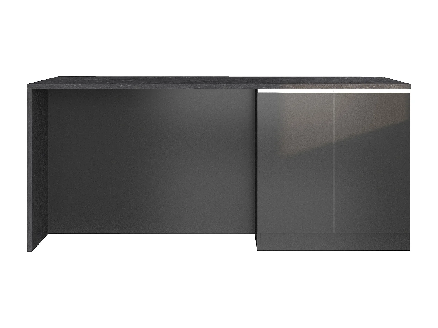 Isola da cucina Sole a 4 ante antracite opaco/report 200x90x90 cm