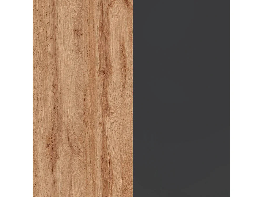 Isola da cucina Sole a 4 ante antracite opaco/rovere 200x90x90 cm