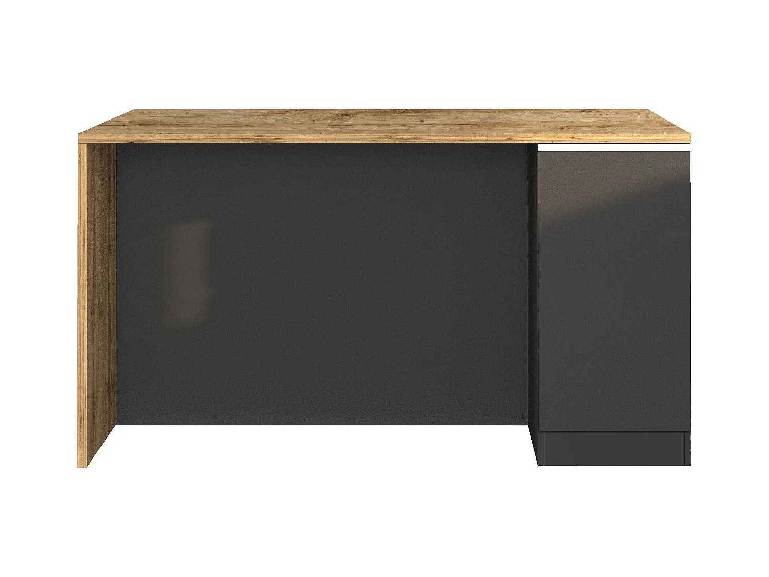 Isola da cucina Sole a 2 ante antracite opaco/rovere 160x90x90 cm