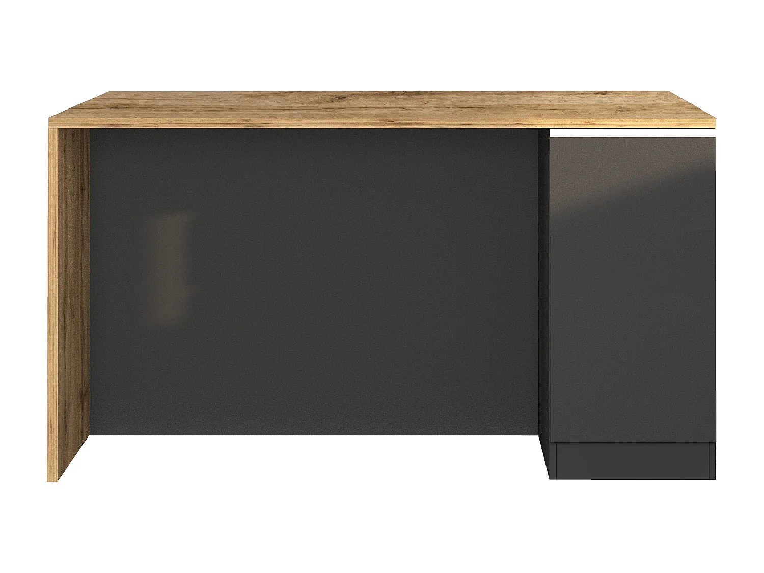 Isola da cucina Sole a 2 ante antracite opaco/rovere 160x90x90 cm