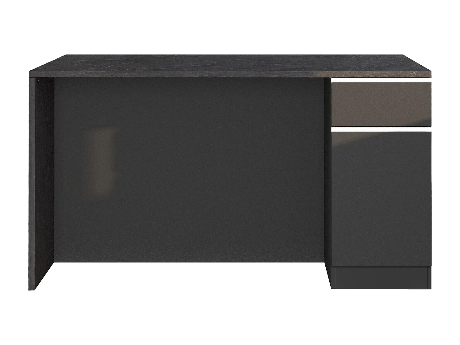 Isola da cucina Sole a 2 ante e 2 cassetti antracite opaco/report 160x90x90 cm