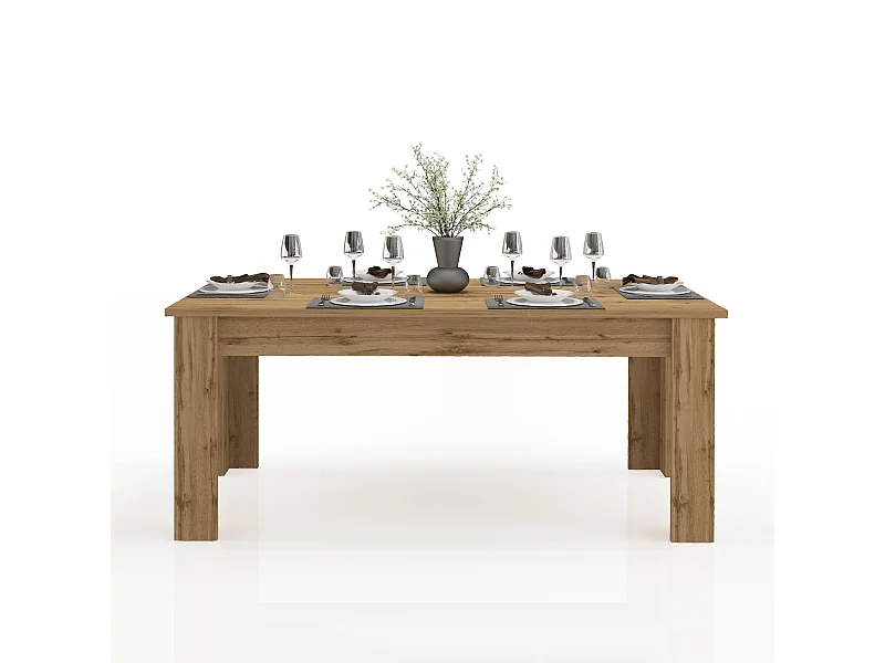 Tavolo allungabile Jesi ideale per 6-8 persone colore rovere 140/190x90x75 cm