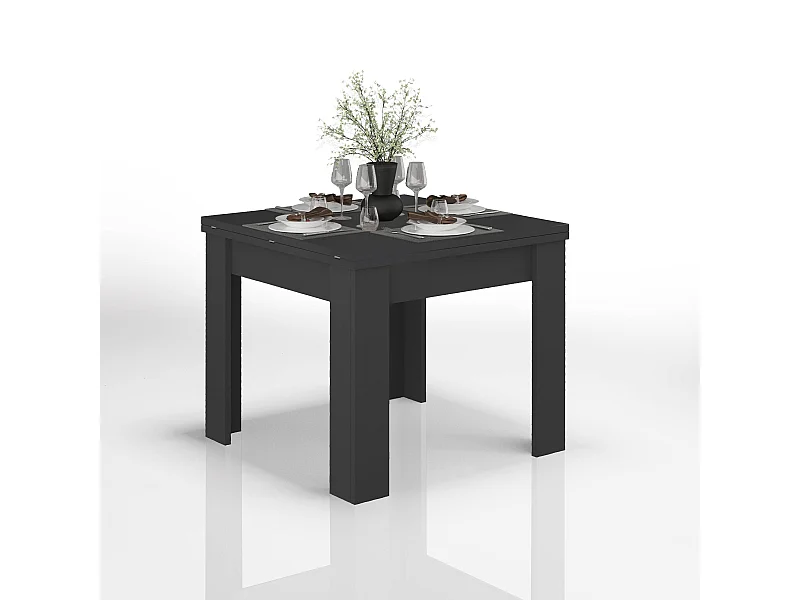 Tavolo allungabile Jesi ideale per 6-8 persone colore antracite opaco 90/180x90x75 cm