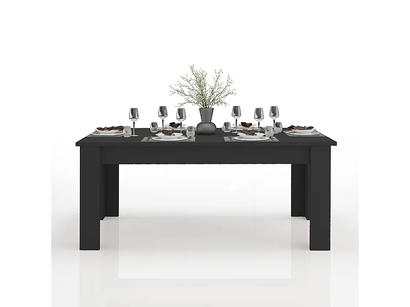 Tavolo allungabile Jesi ideale per 6-8 persone colore antracite opaco 140/190x90x75 cm