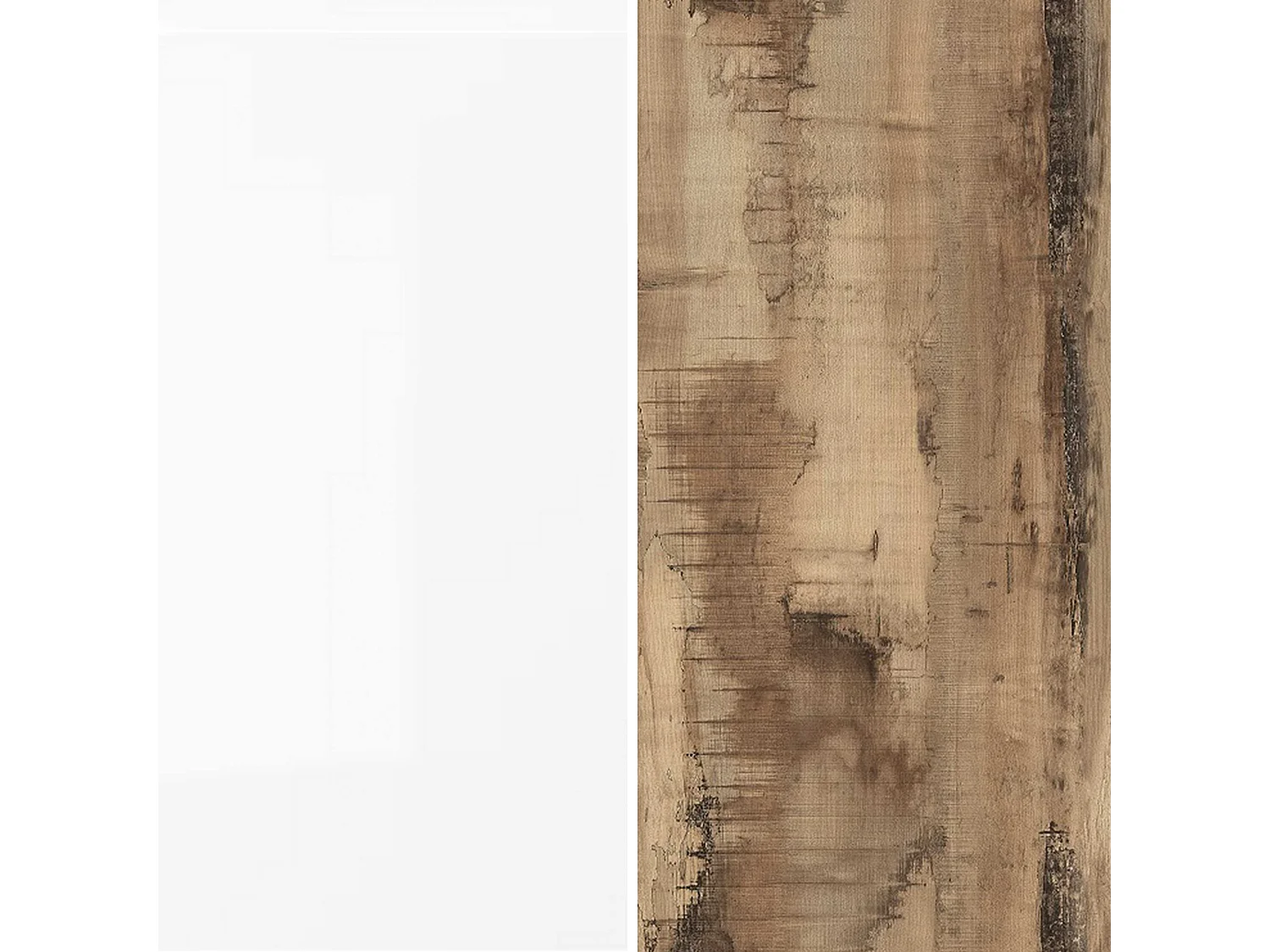 Tavolino da caffè Corona con 1 vano contenitivo bianco e acero pereira 90x60x40 cm