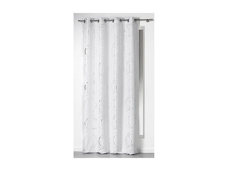 Rideau Imprimé "Bully" 140x260cm Blanc