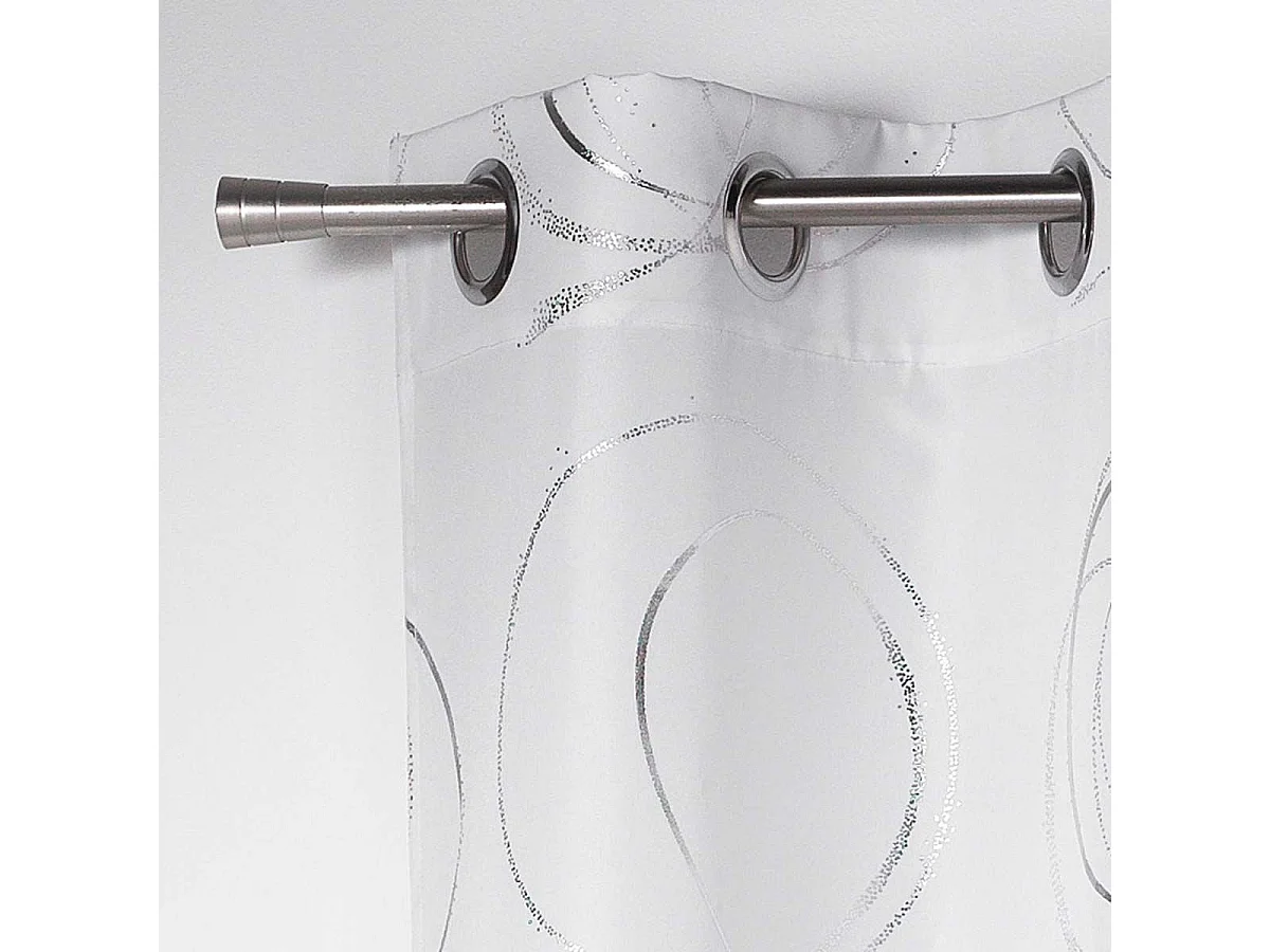 Rideau Imprimé "Bully" 140x260cm Blanc