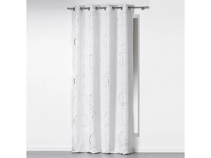 Rideau Imprimé "Bully" 140x260cm Blanc