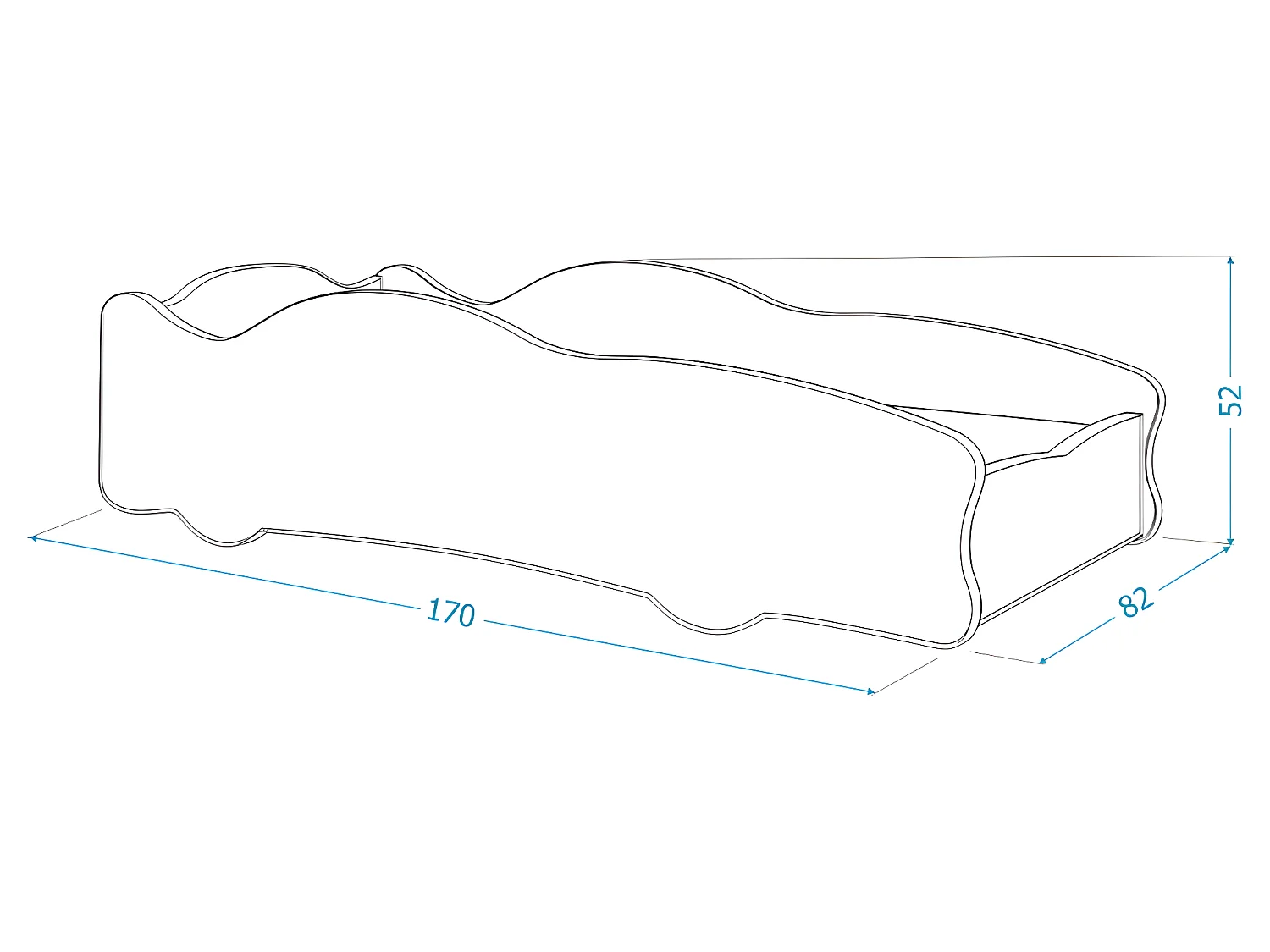 Lit Enfant Voiture 80x160 28 Pat Patrouille Thème Livré avec sommiers et matelas en mousse de 7cm