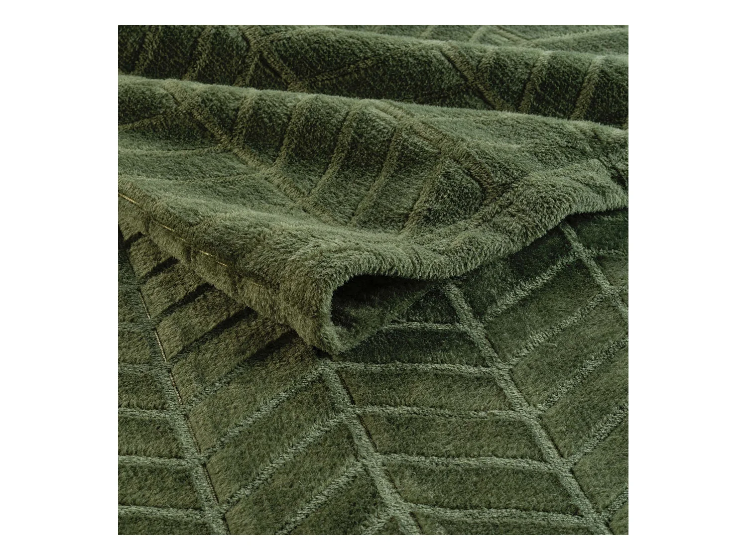 Plaid flanelle 180 x 220 cm Aryas kaki