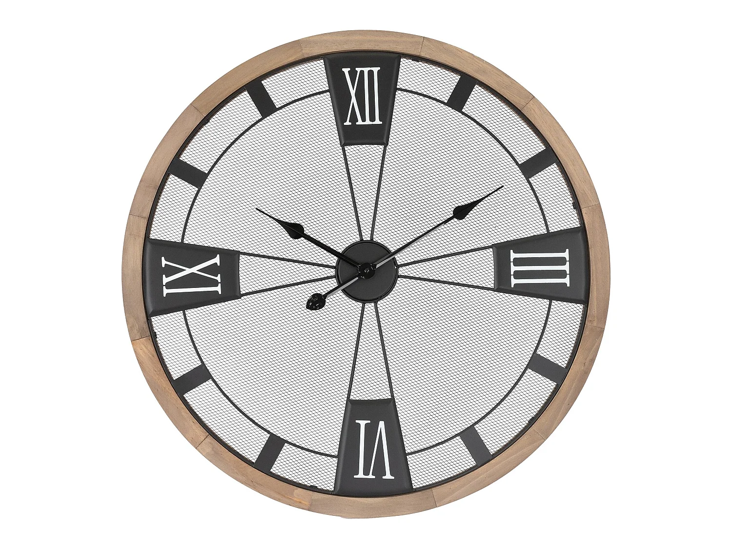 Orologio da parete moderno XXL in metallo dal design antico ECD Germany