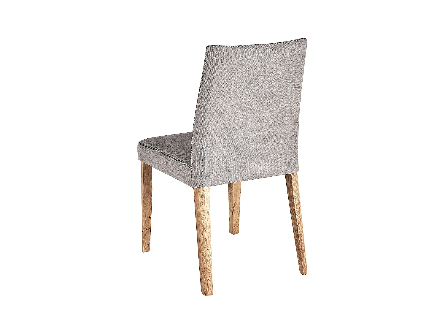 Polsterstuhl 2er Set grau Holzbeine hellbraun hohe Lehne Skandi Design Phola