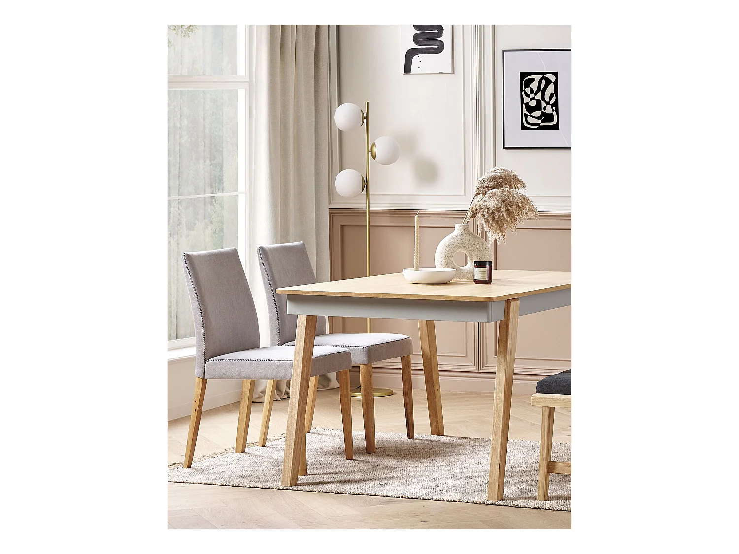 Set van 2 eetkamerstoelen PHOLA Grijs