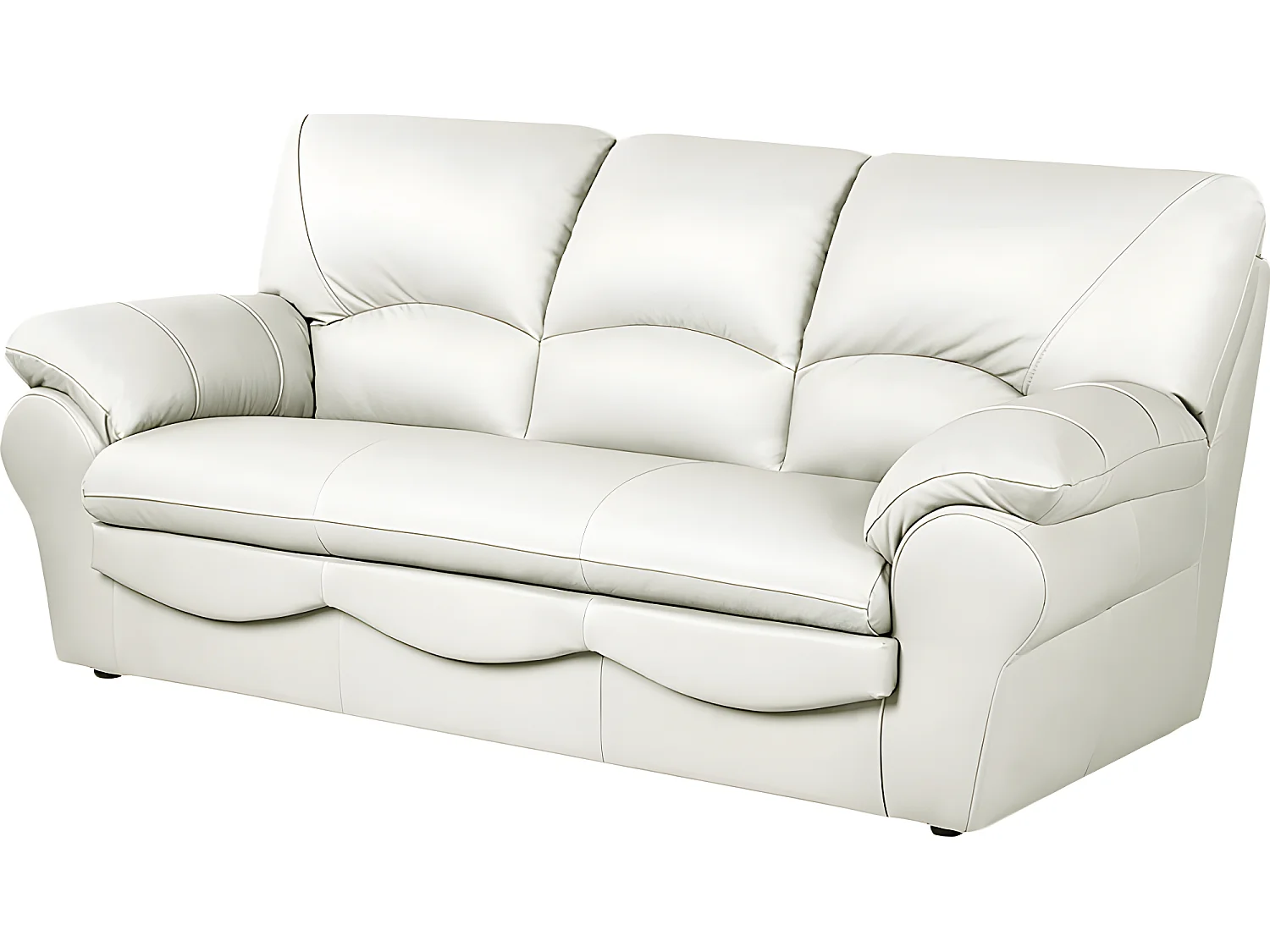 3-zitsbank van Italiaans kalfsleer OSATIS, Prestige-serie, verkrijgbaar in 8 kleuren