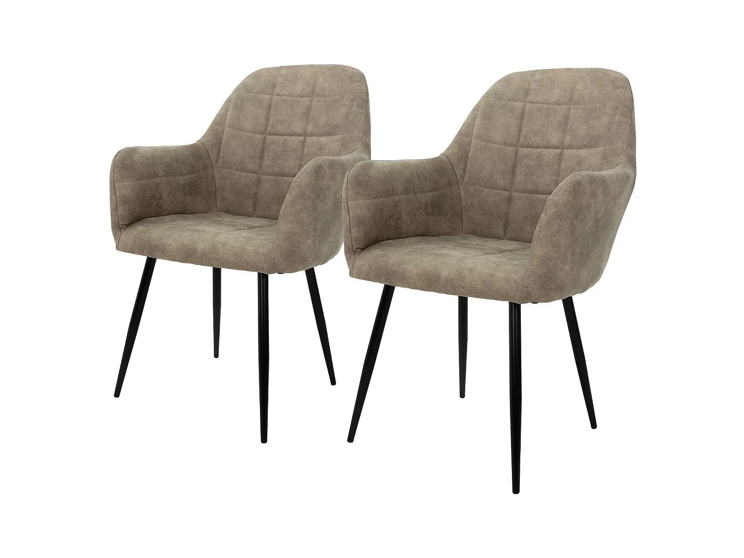 2x chaises de salle à manger chaises lounge seatolive avec pieds en métal ECD Germany